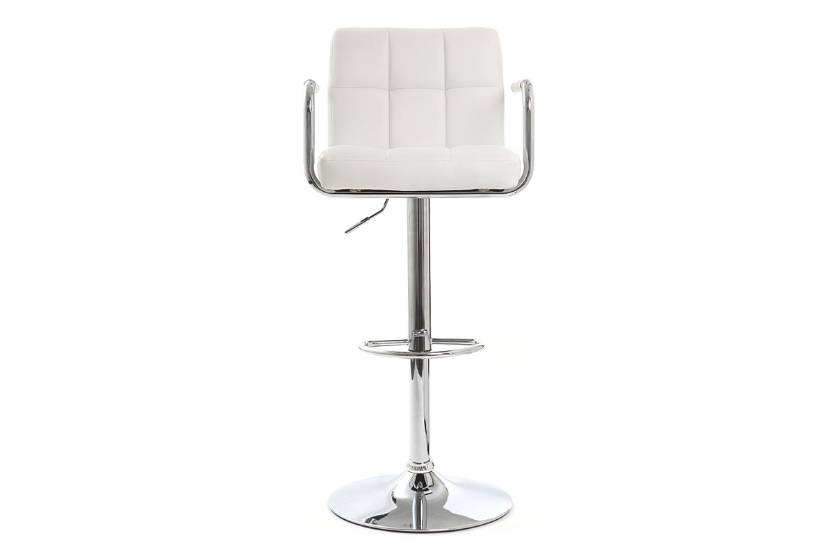 Lote de 2 taburetes de bar de diseo blancos WILLORD 