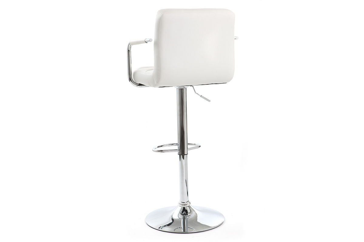 Lote de 2 taburetes de bar de diseo blancos WILLORD 