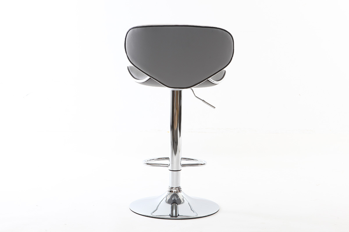 Lote de 2 taburetes de bar de diseo gris PEGASE