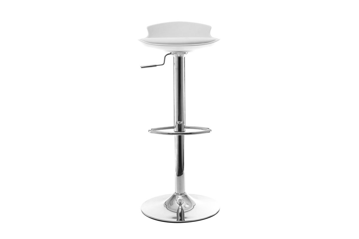 Lote de 2 taburetes de bar diseo blanco NOVA