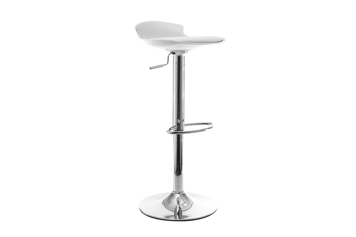 Lote de 2 taburetes de bar diseo blanco NOVA