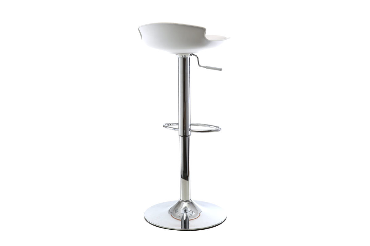 Lote de 2 taburetes de bar diseo blanco NOVA