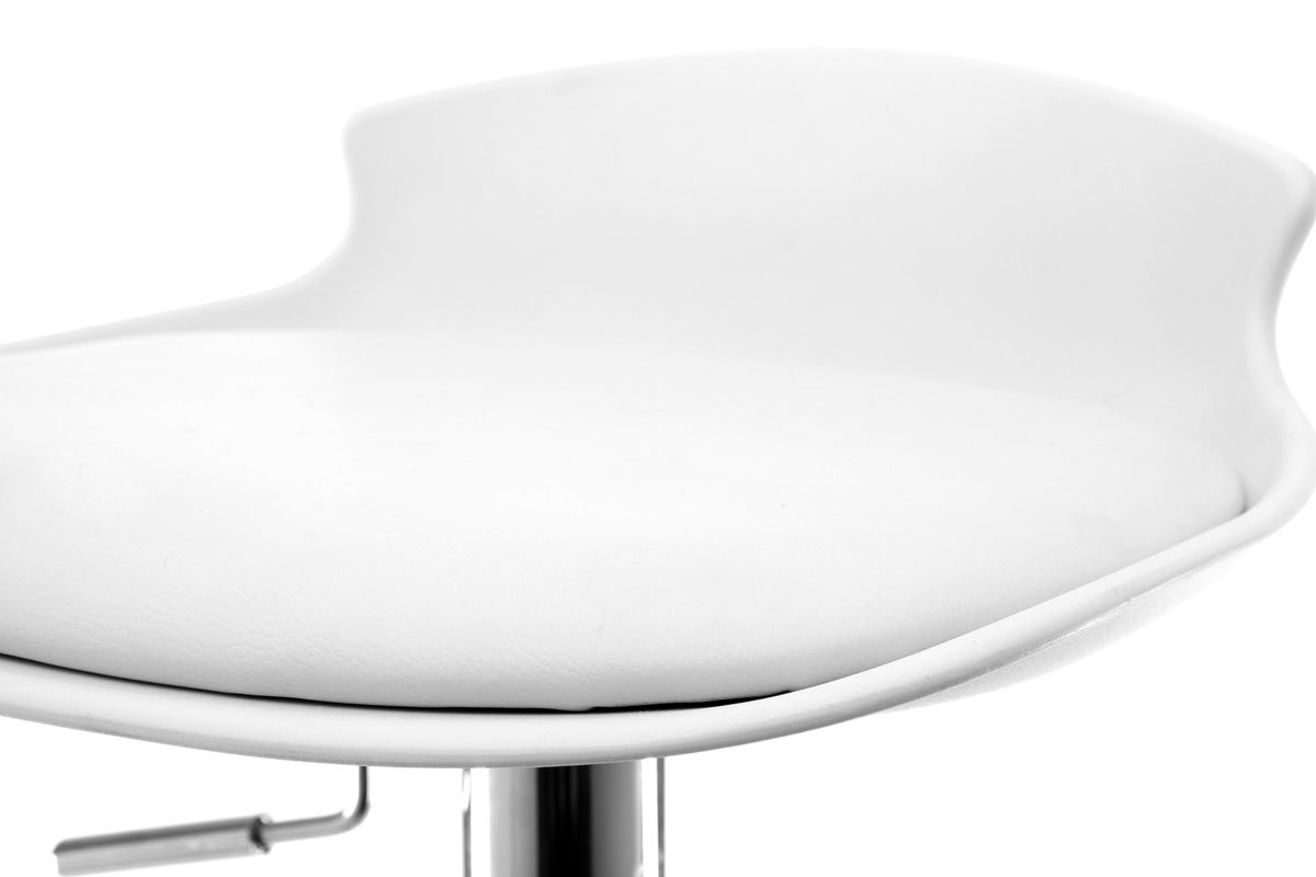 Lote de 2 taburetes de bar diseo blanco NOVA