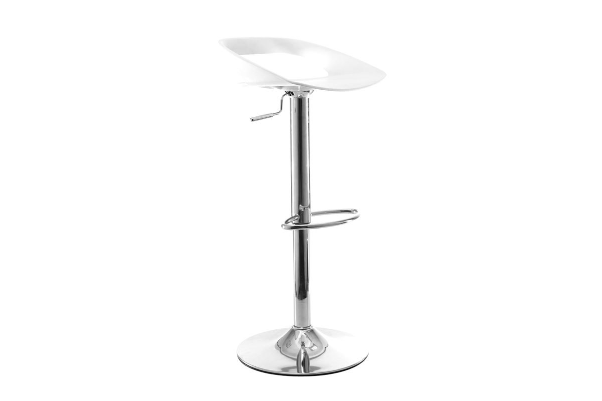 Lote de 2 taburetes de bar diseo blanco PHENIX