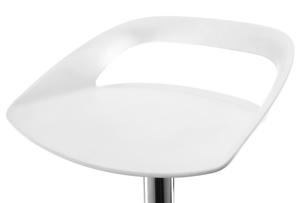 Lote de 2 taburetes de bar diseo blanco PHENIX