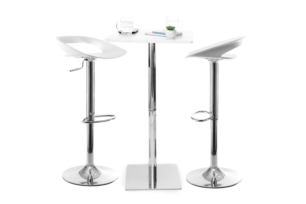 Lote de 2 taburetes de bar diseo blanco PHENIX