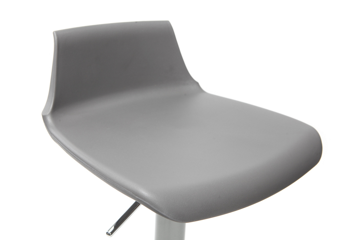 Lote de 2 taburetes de bar diseo gris KRONOS