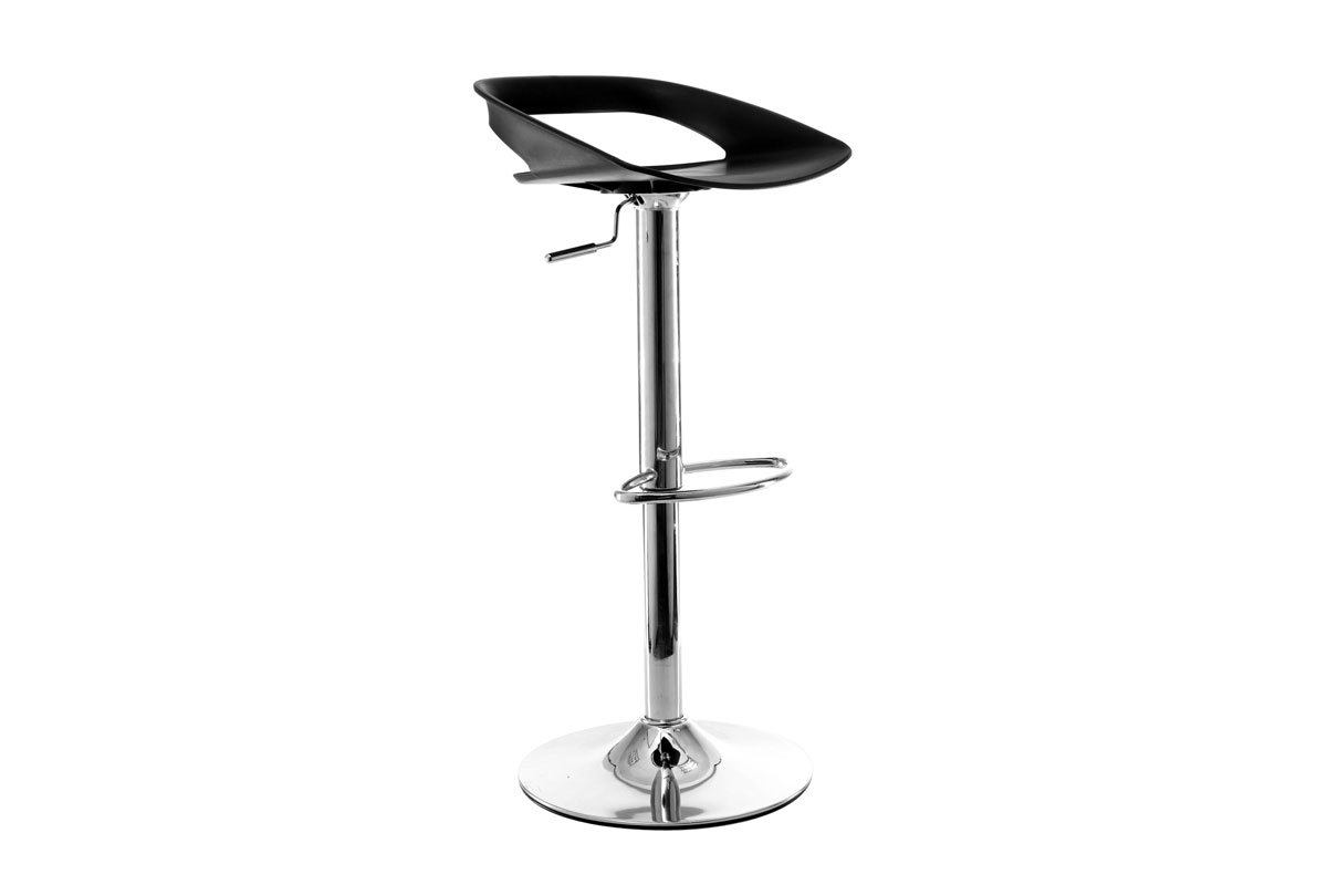 Lote de 2 taburetes de bar diseo negro PHENIX