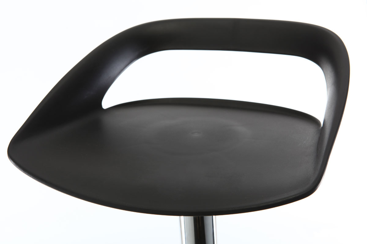 Lote de 2 taburetes de bar diseo negro PHENIX