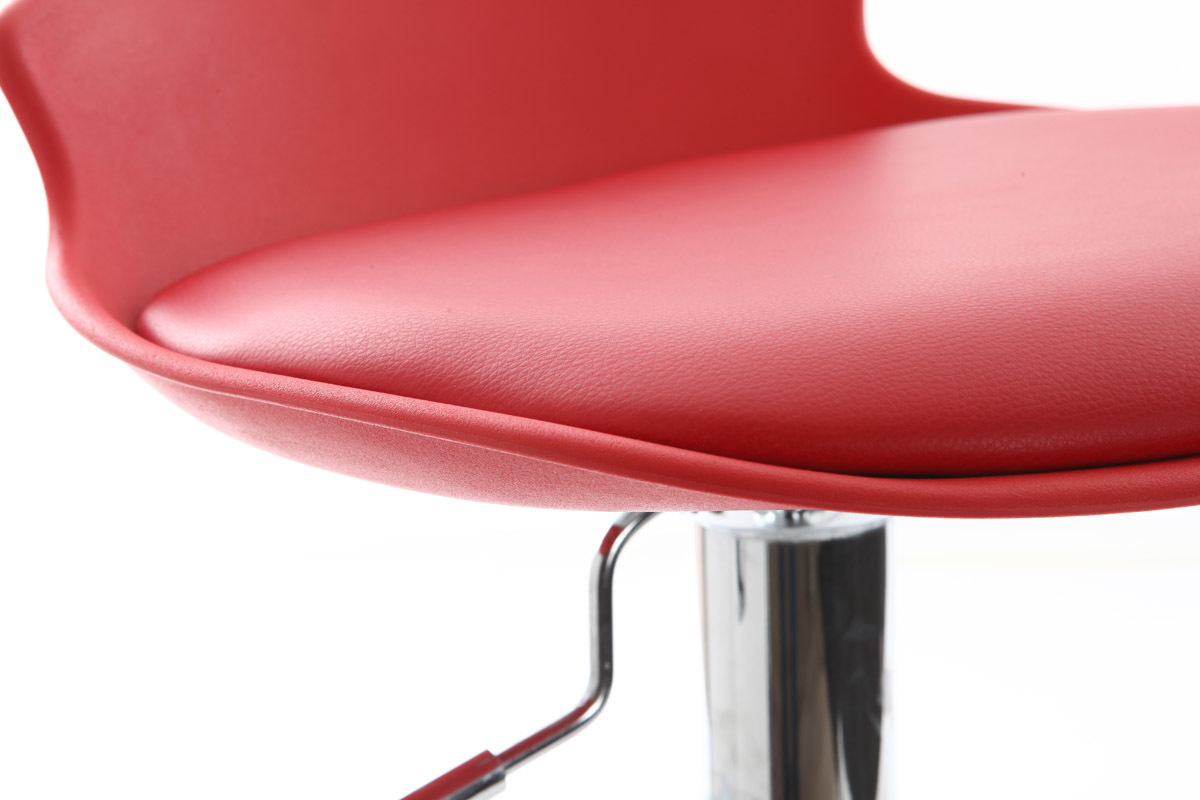 Lote de 2 taburetes de bar diseo rojo NOVA