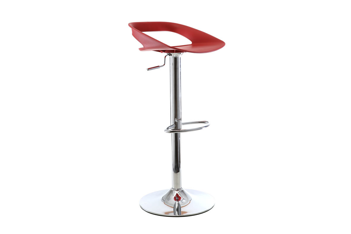 Lote de 2 taburetes de bar diseo rojo PHENIX