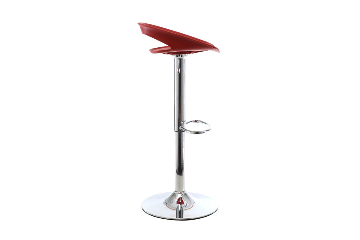 Lote de 2 taburetes de bar diseo rojo PHENIX