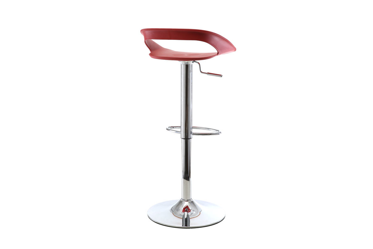 Lote de 2 taburetes de bar diseo rojo PHENIX