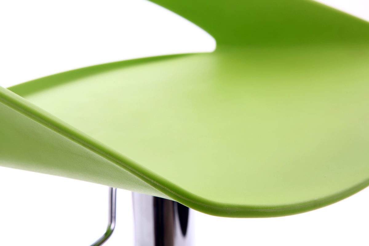 Lote de 2 taburetes de bar diseo verde PHENIX