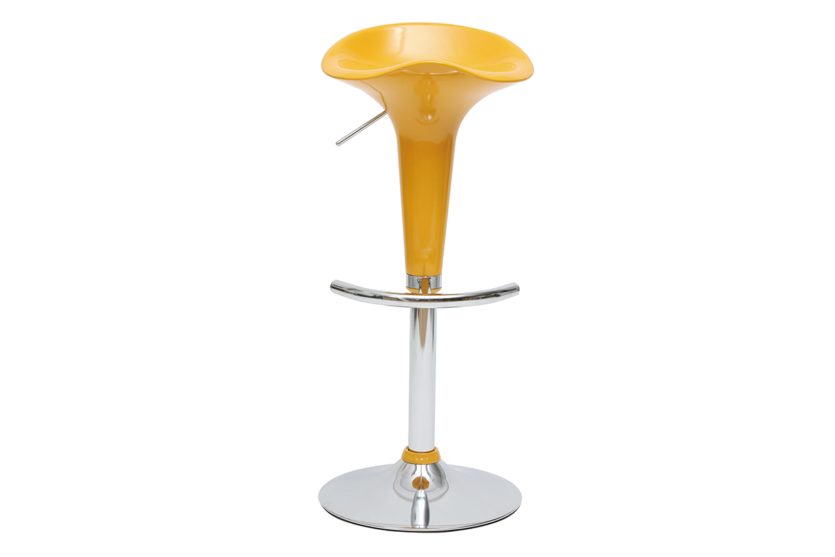 Lote de 2 taburetes de bar GALAXY color amarillo