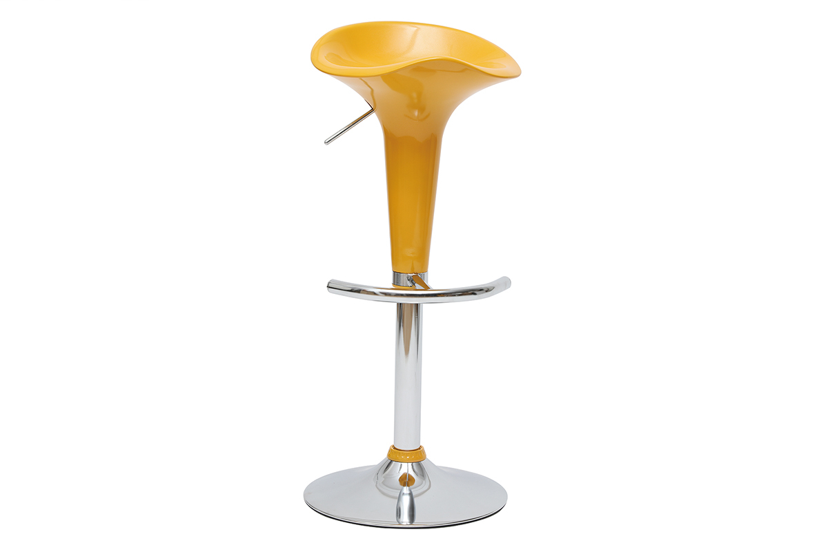 Lote de 2 taburetes de bar GALAXY color amarillo