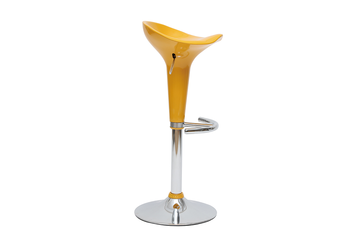 Lote de 2 taburetes de bar GALAXY color amarillo