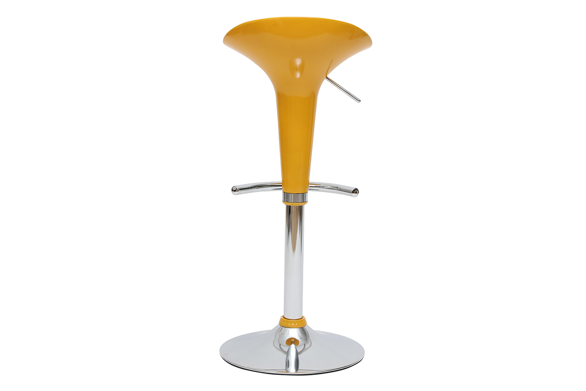 Lote de 2 taburetes de bar GALAXY color amarillo