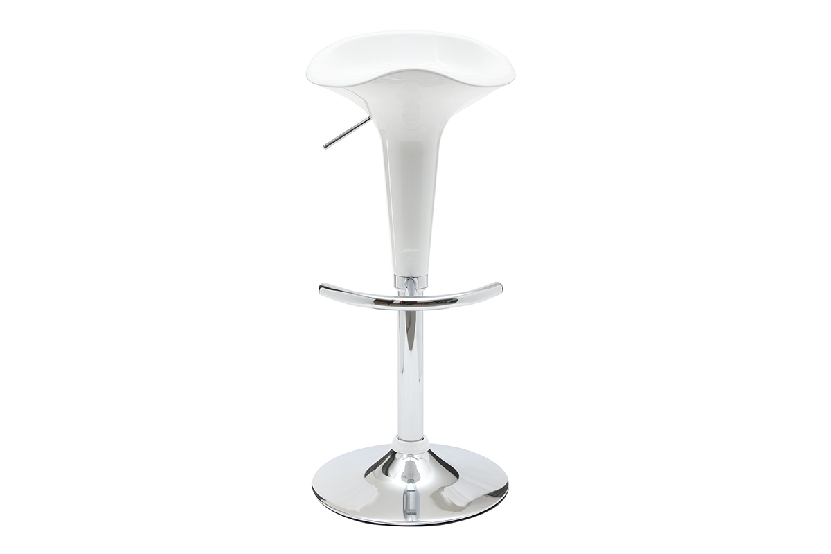 Lote de 2 taburetes de bar GALAXY color blanco
