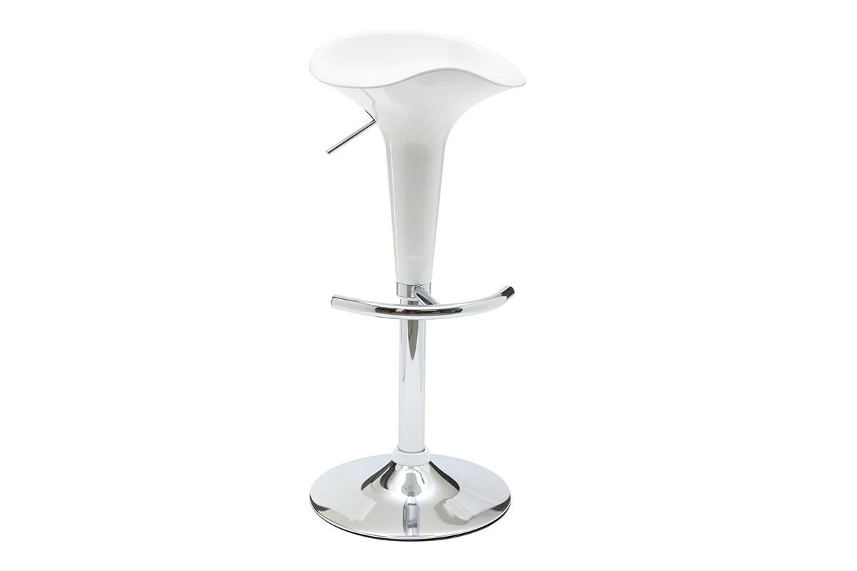 Lote de 2 taburetes de bar GALAXY color blanco