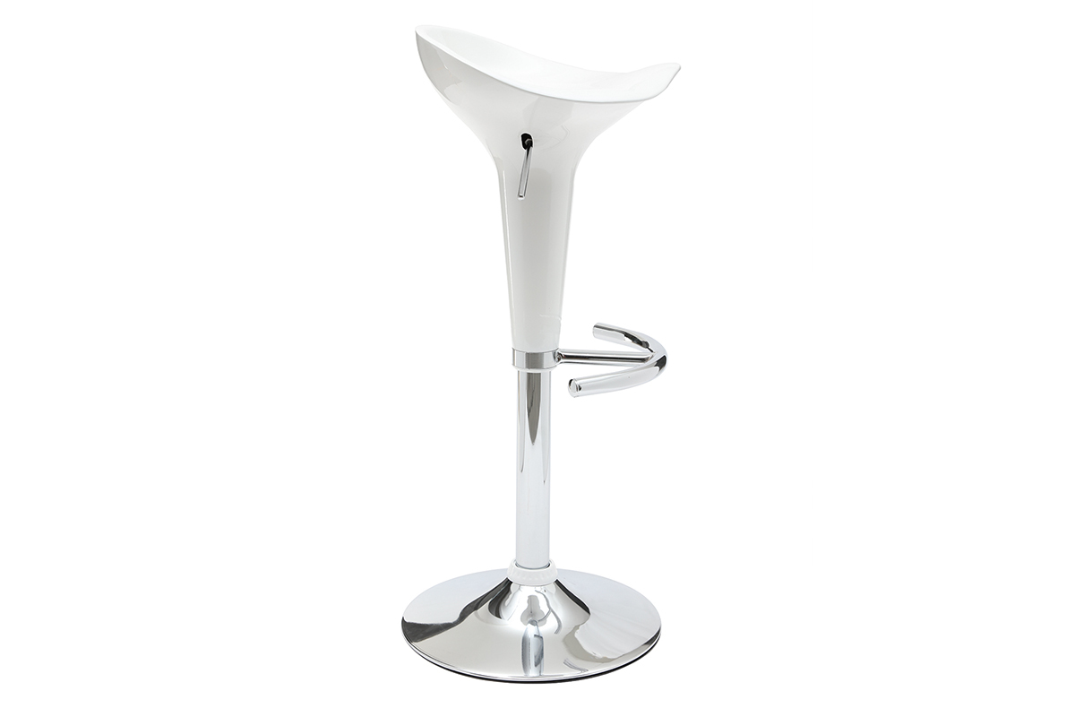 Lote de 2 taburetes de bar GALAXY color blanco