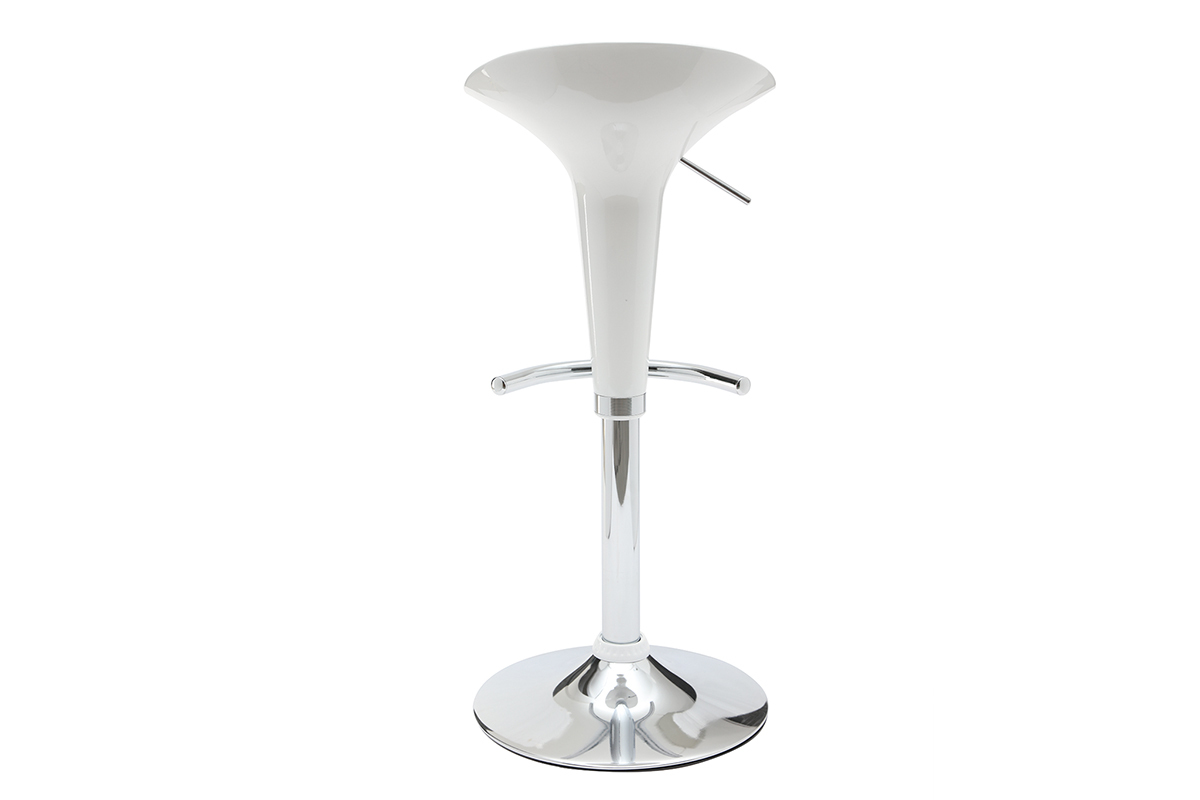 Lote de 2 taburetes de bar GALAXY color blanco