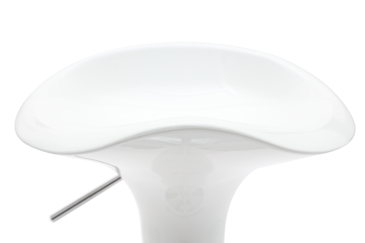 Lote de 2 taburetes de bar GALAXY color blanco