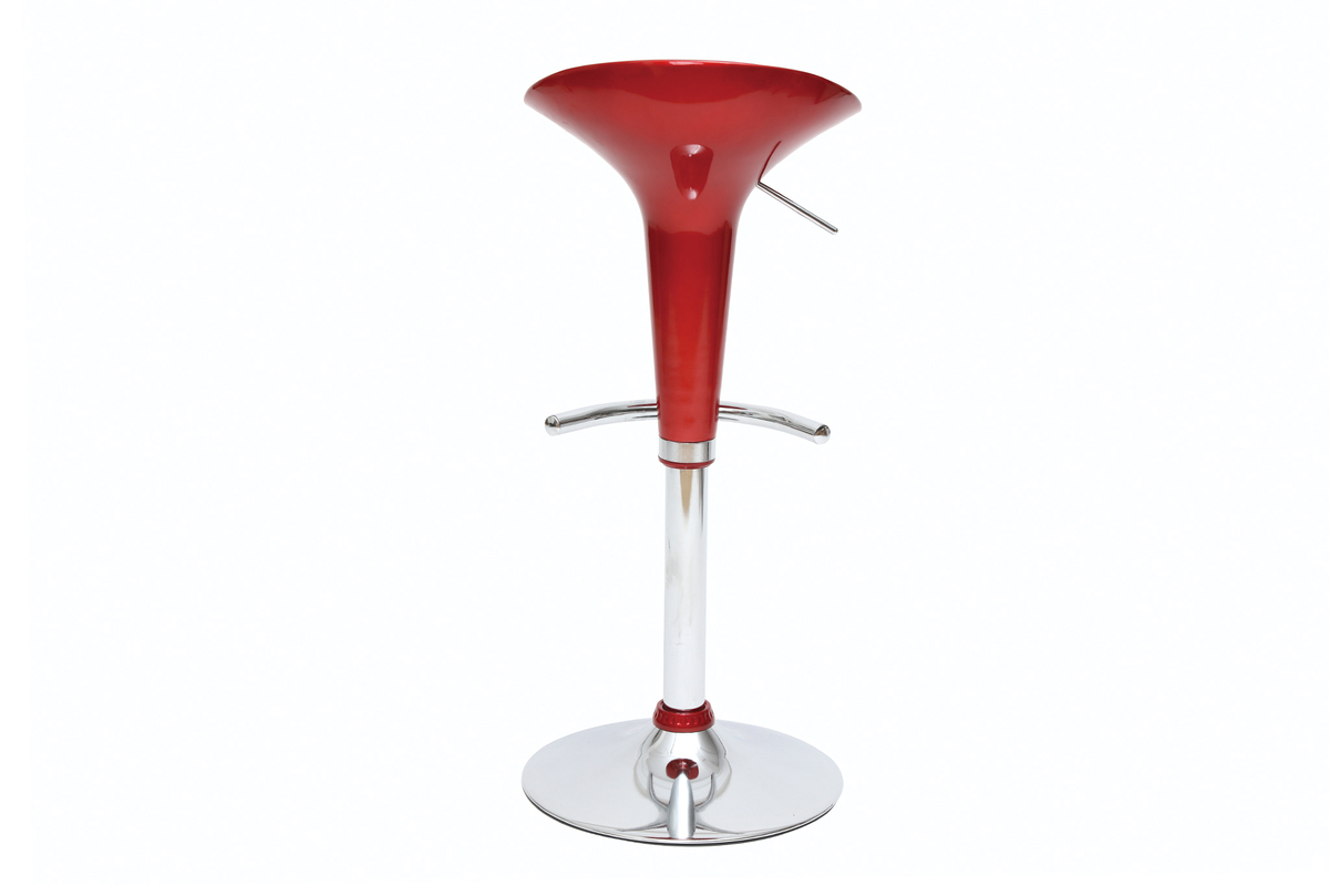 Lote de 2 taburetes de bar GALAXY color rojo burdeos