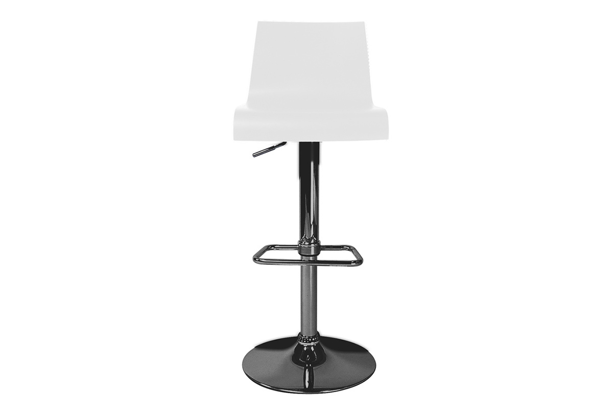 Lote de 2 taburetes de bar NEWSURF de color blanco