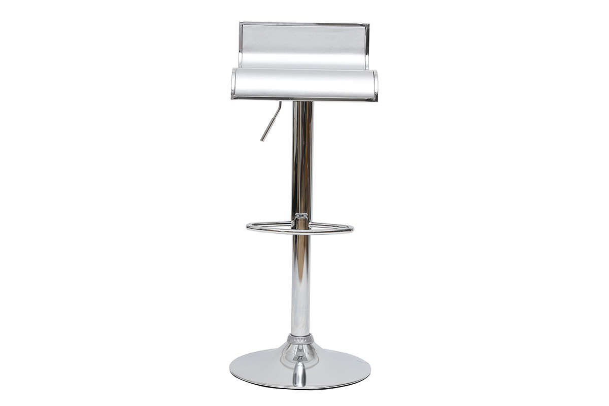 Lote de 2 taburetes de bar plata WAVES