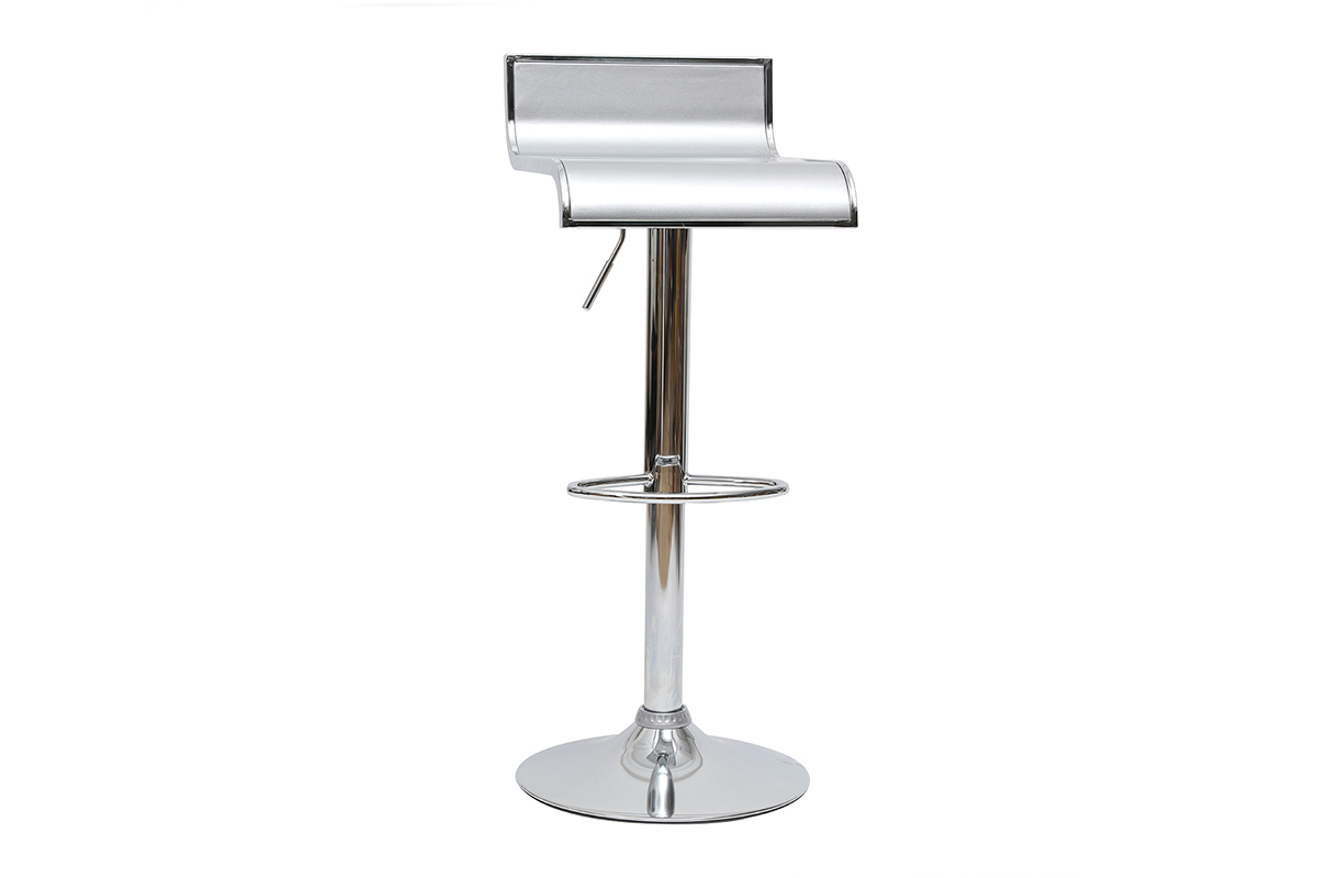 Lote de 2 taburetes de bar plata WAVES