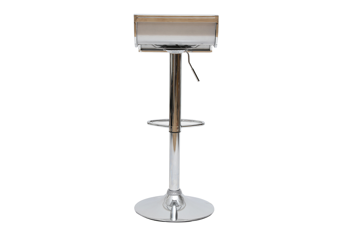 Lote de 2 taburetes de bar plata WAVES