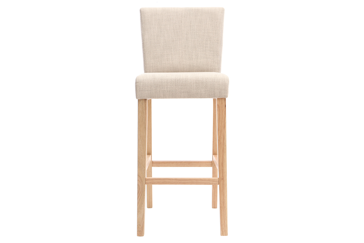 Lote de 2 taburetes de bar tejido natural A75cm EDGAR