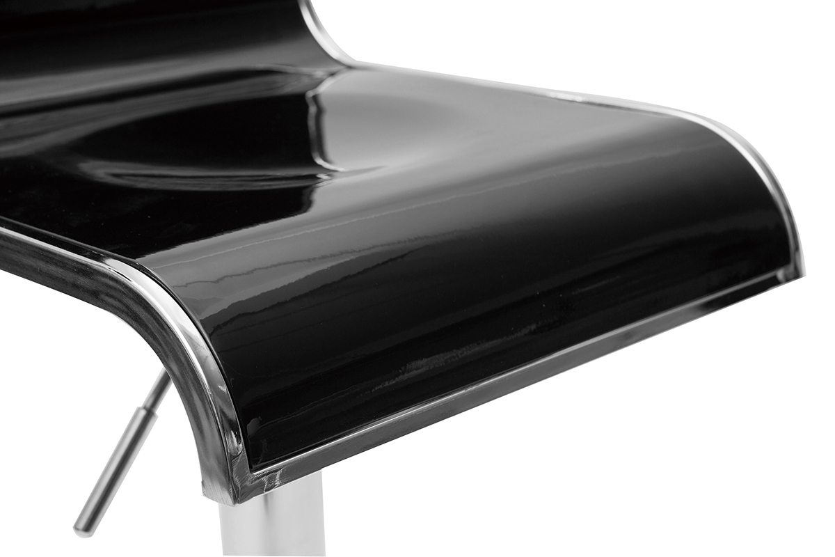 Lote de 2 taburetes de bar WAVES color negro