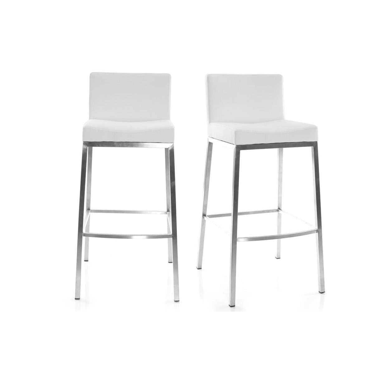 Lote de 2 taburetes diseño blanco Epsilon