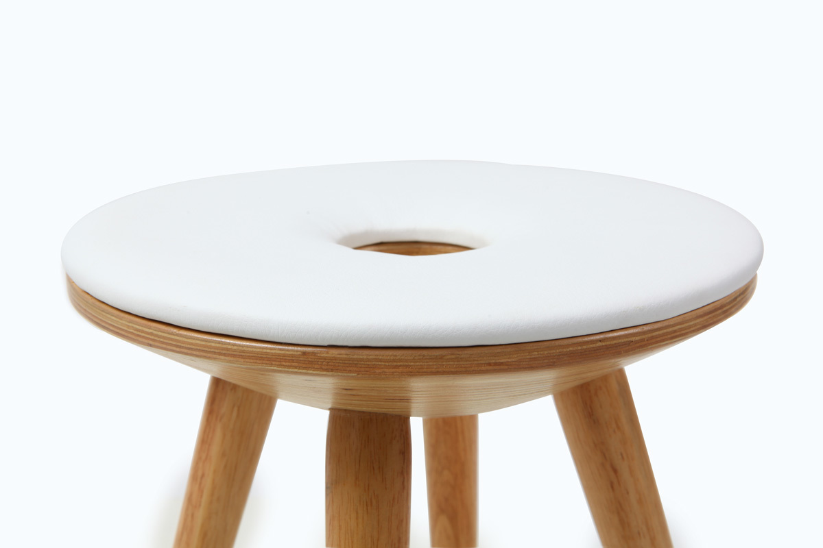 Lote de 2 taburetes diseo madera natural y blanco NORDECO