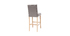 Lote de 2 taburetes/sillas de bar tejido gris claro A75cm RIVOLI