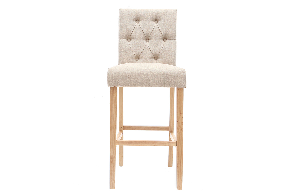 Lote de 2 taburetes/sillas de bar tejido natural A75cm RIVOLI