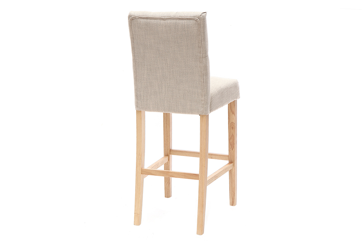 Lote de 2 taburetes/sillas de bar tejido natural A75cm RIVOLI