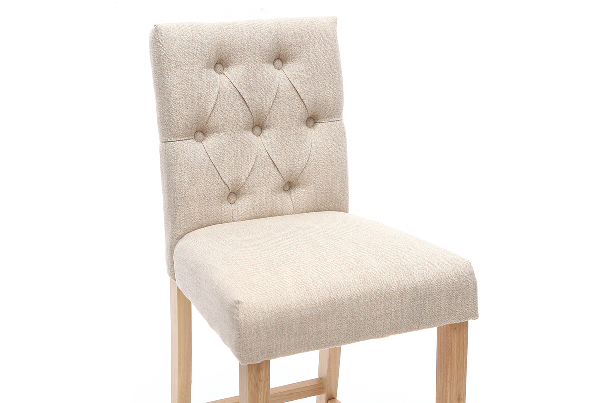 Lote de 2 taburetes/sillas de bar tejido natural A75cm RIVOLI
