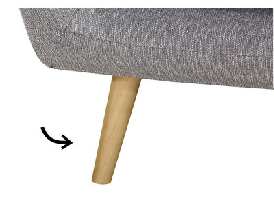 Lote de 4 patas acabado madera clara OLAF