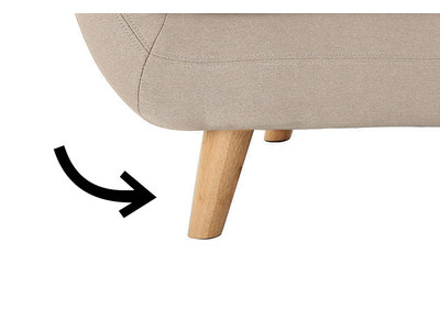 Lote de 4 patas madera clara YNOK