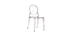 Lote de 4 sillas diseño medallón transparente interior/exterior LOUISON