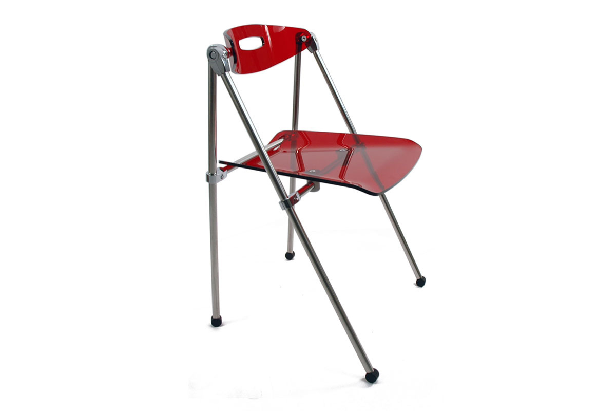 Lote de 4 sillas plegables Julie de dise�o color rojo