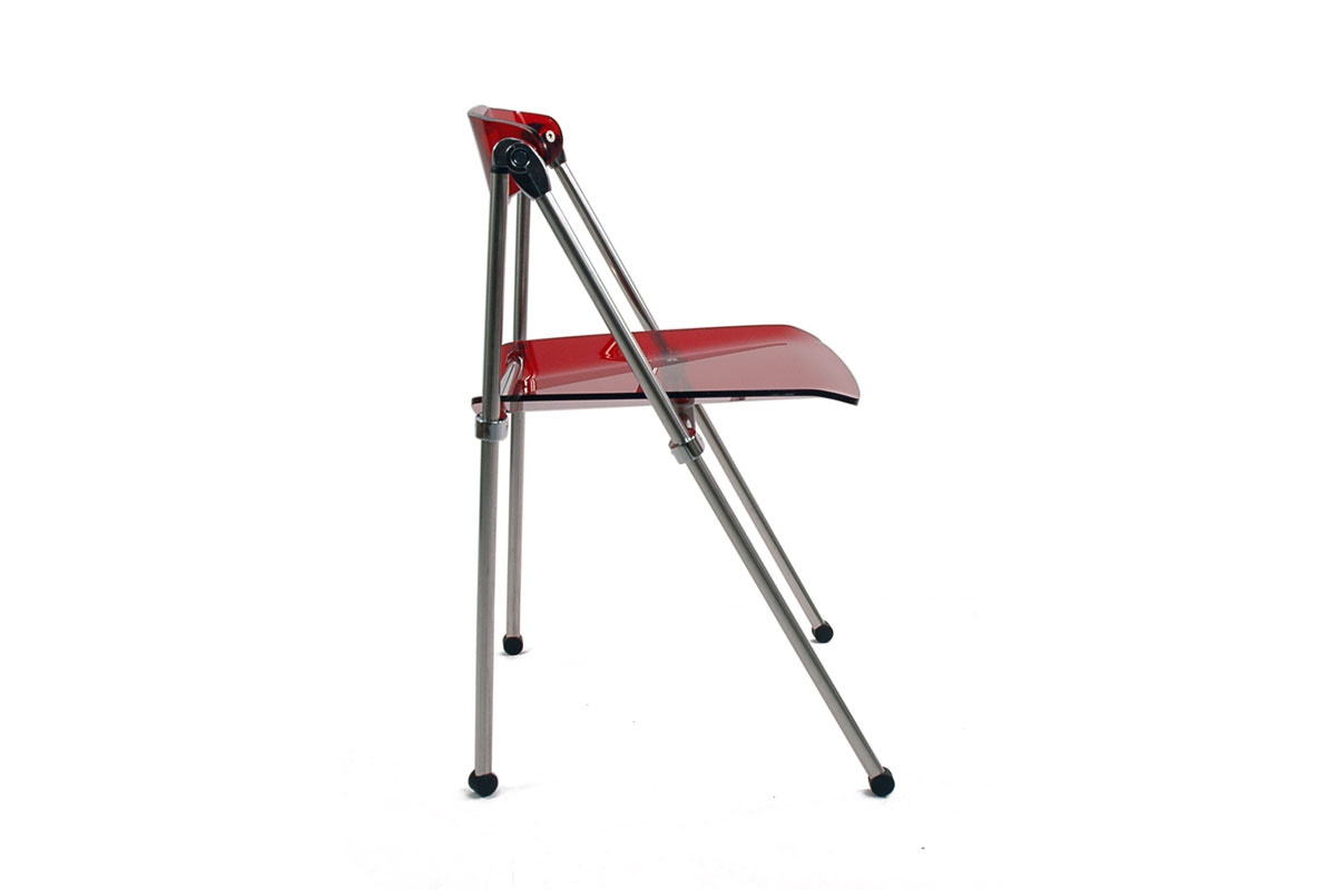 Lote de 4 sillas plegables Julie de dise�o color rojo