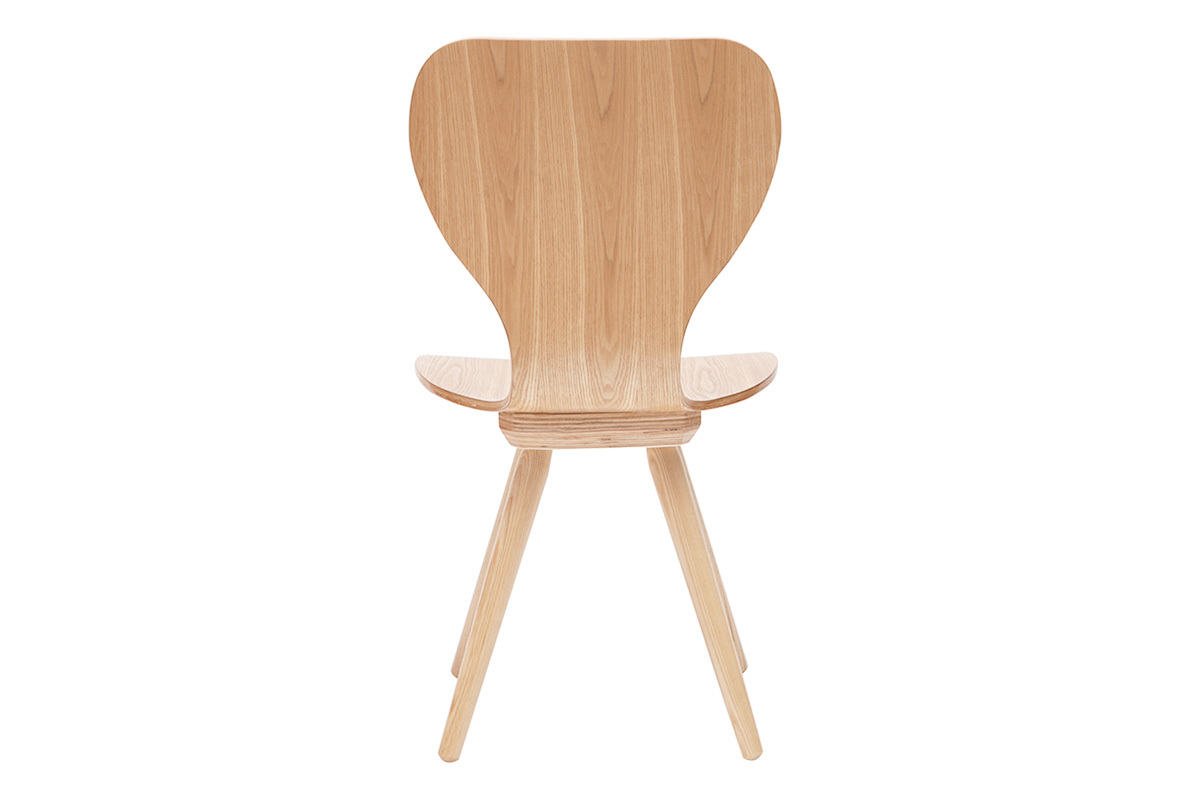 Lote de dos sillas en fresno NORDECO