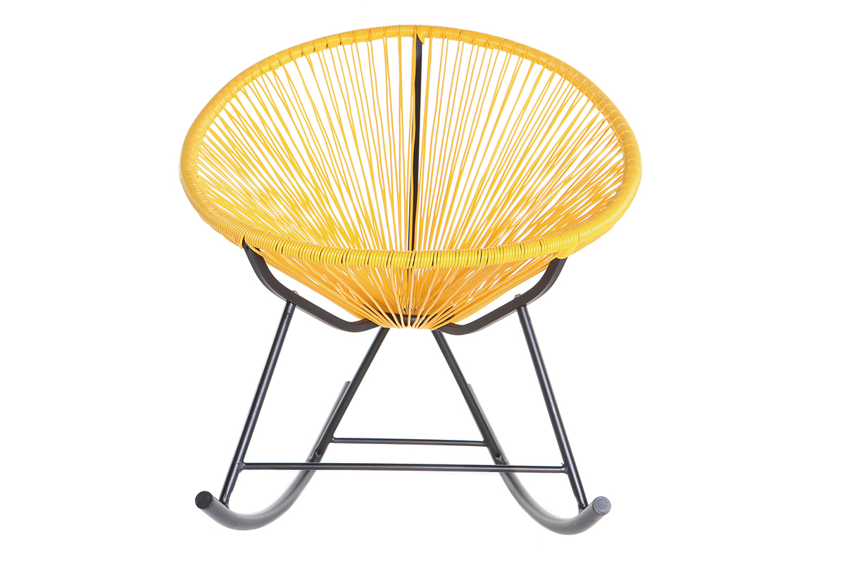 Mecedora hilo de resina amarilla BELLAVISTA