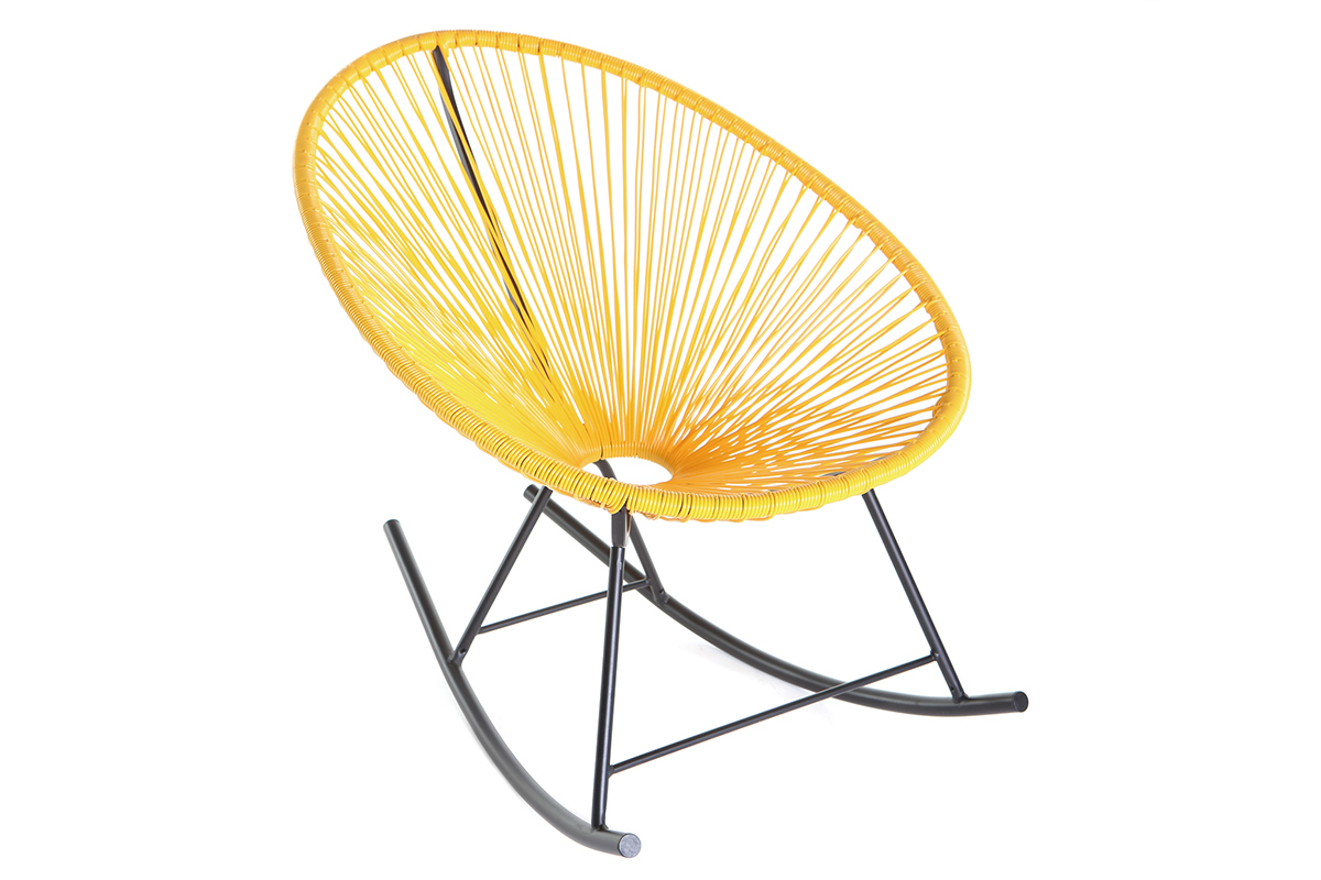 Mecedora hilo de resina amarilla BELLAVISTA