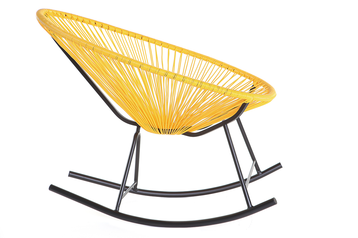 Mecedora hilo de resina amarilla BELLAVISTA