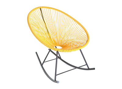 Mecedora hilo de resina amarilla BELLAVISTA